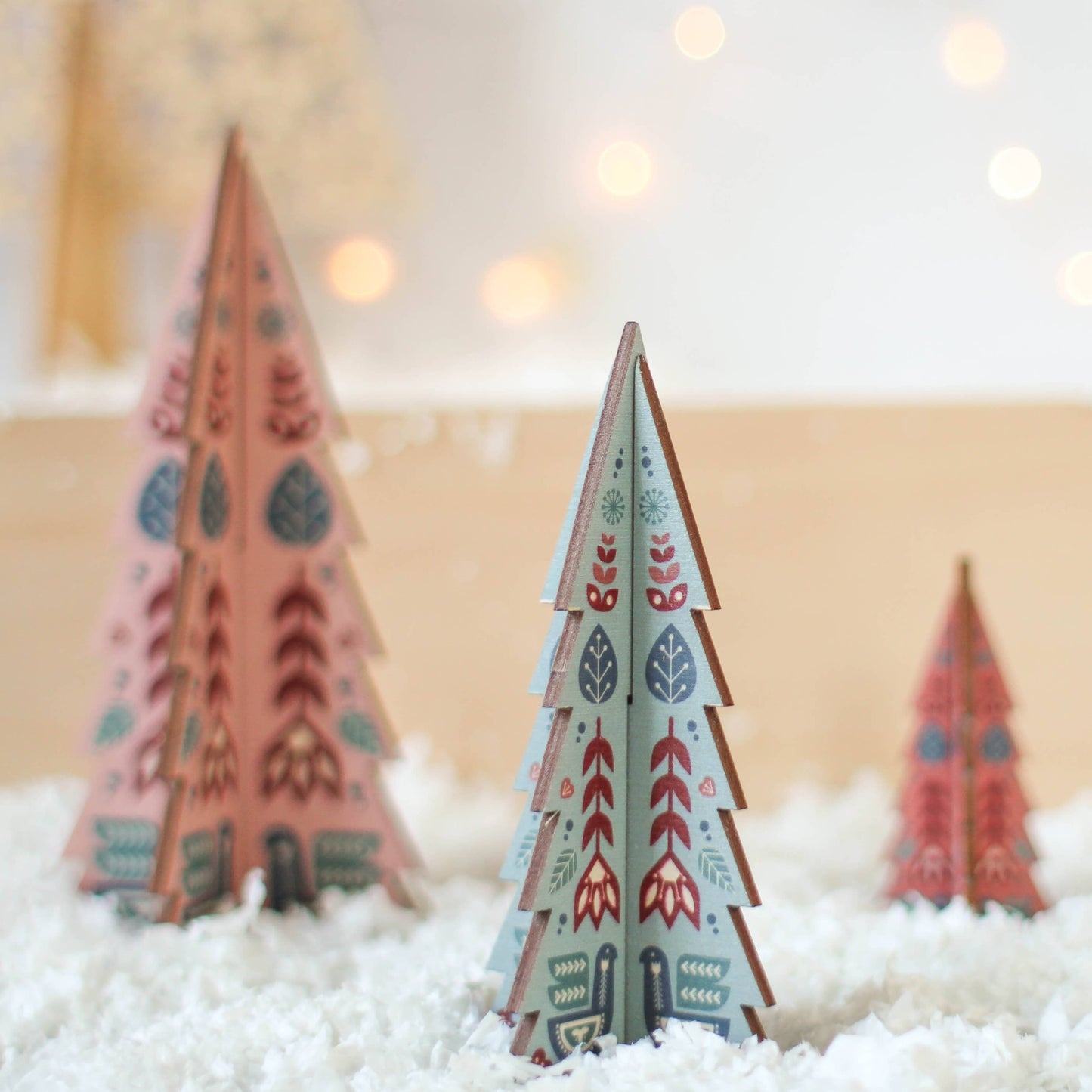 Christmas Tree Set (3), Folk Design