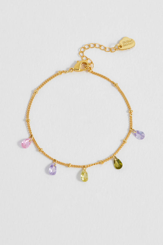 Multi CZ Pear Drop Bracelet