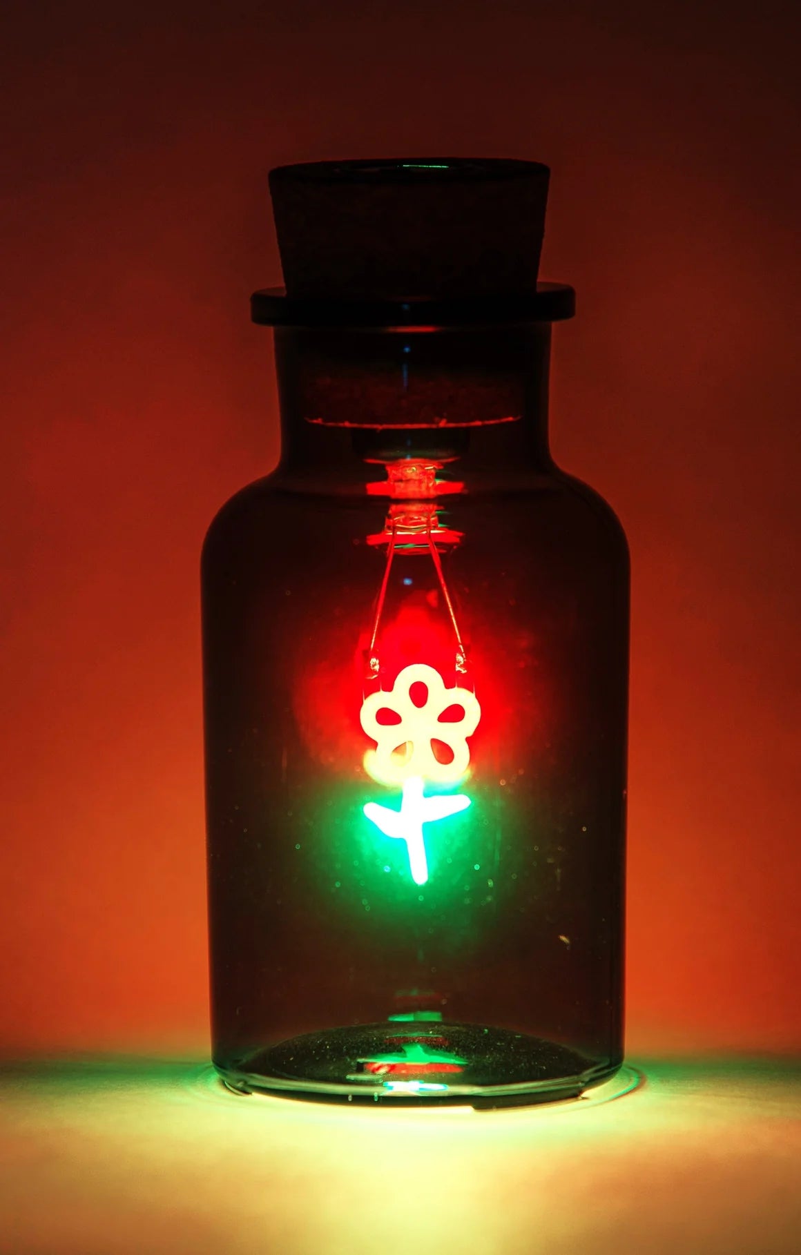 Message In A Bottle - Smiley,Flower,Love