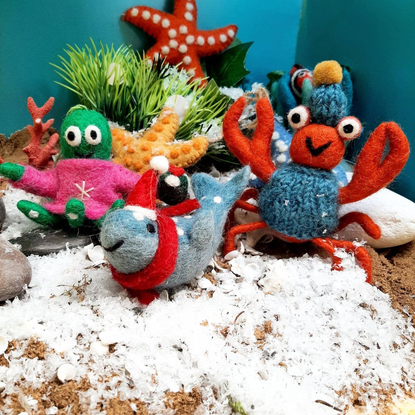 Handmade Felt Timmy Tentaclaus Christmas Octopus Decoration