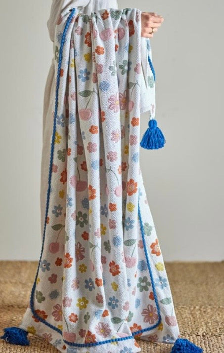 Cherry Throw Recycled Cotton