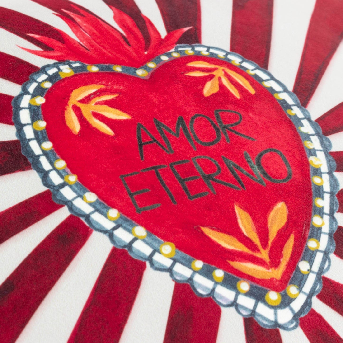 Amor Eterno Velvet Piped Cushion Red: Red / Feather Filled / 45 x 45cm
