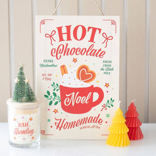 Homemade Hot Chocolate Christmas Hanging Sign