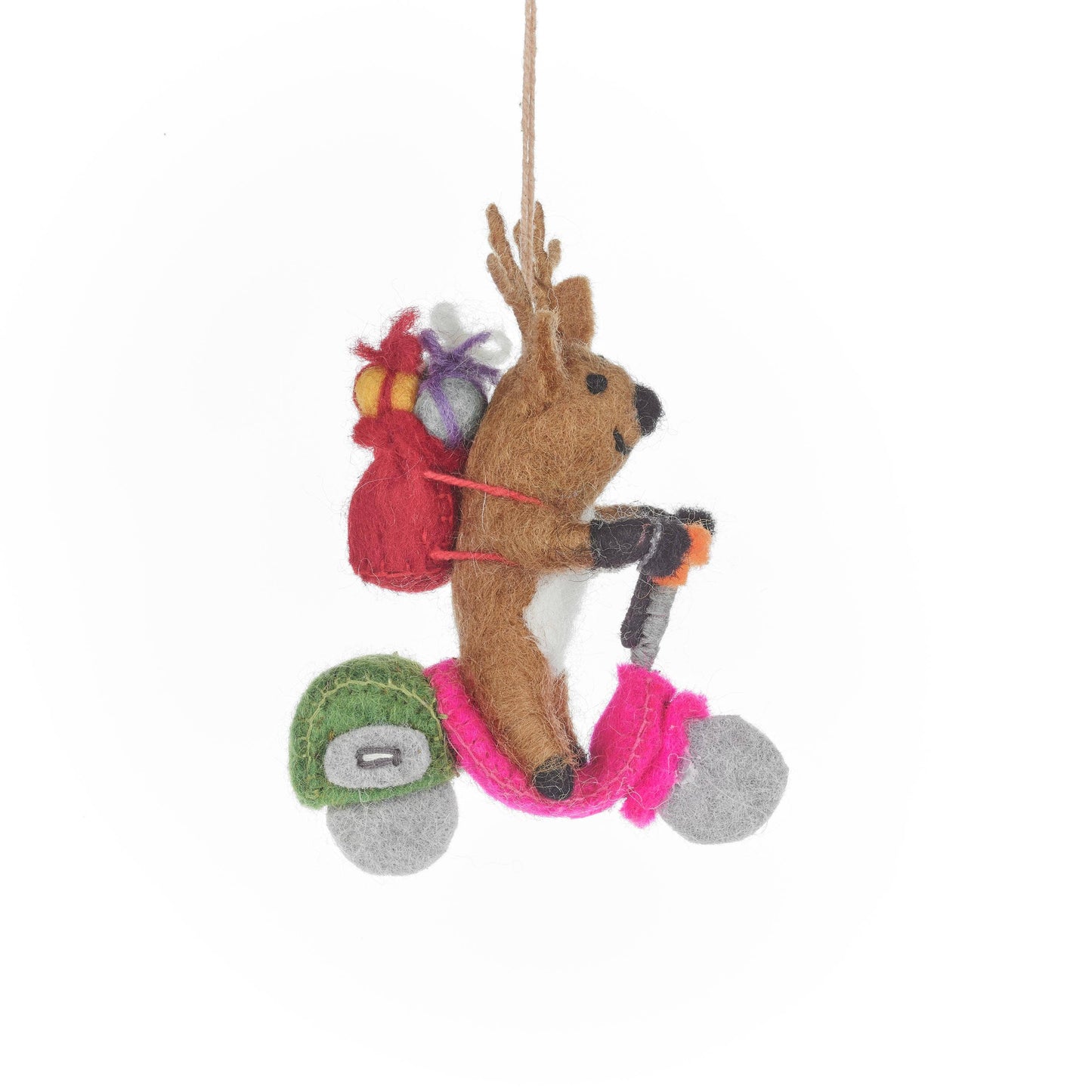 Handmade Felt Comet the Reindeer Christmas Decoration