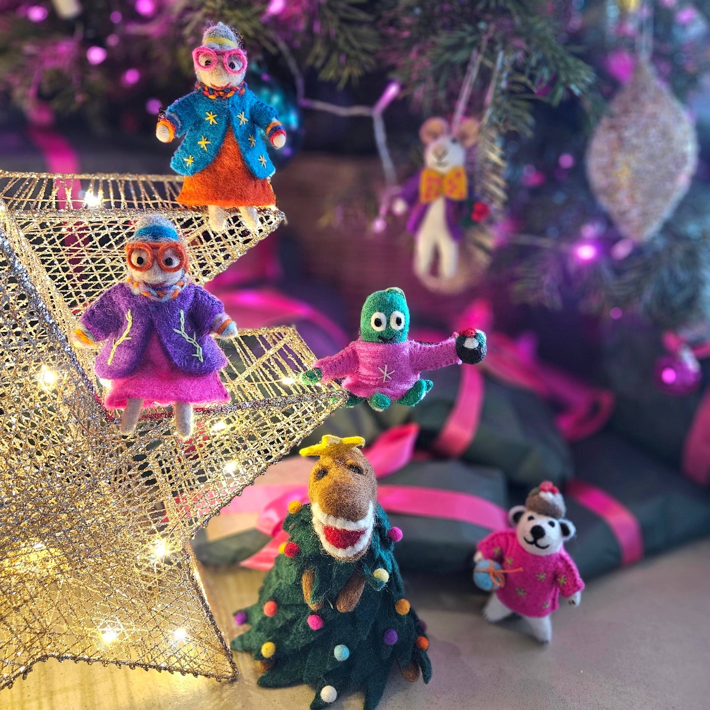 Handmade Felt Timmy Tentaclaus Christmas Octopus Decoration