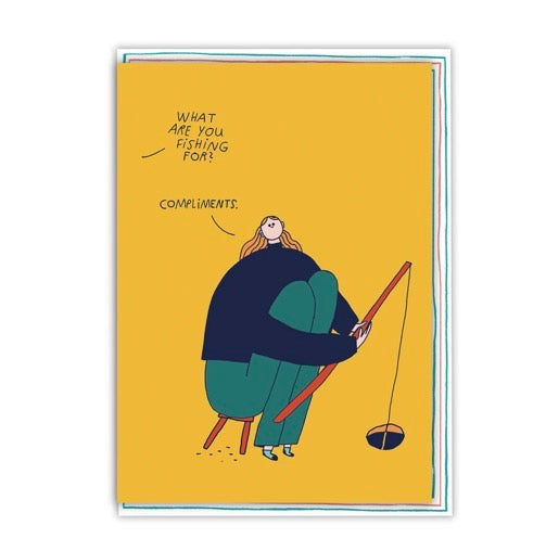 What Are You Fishing For Greetings Card by Majasbok