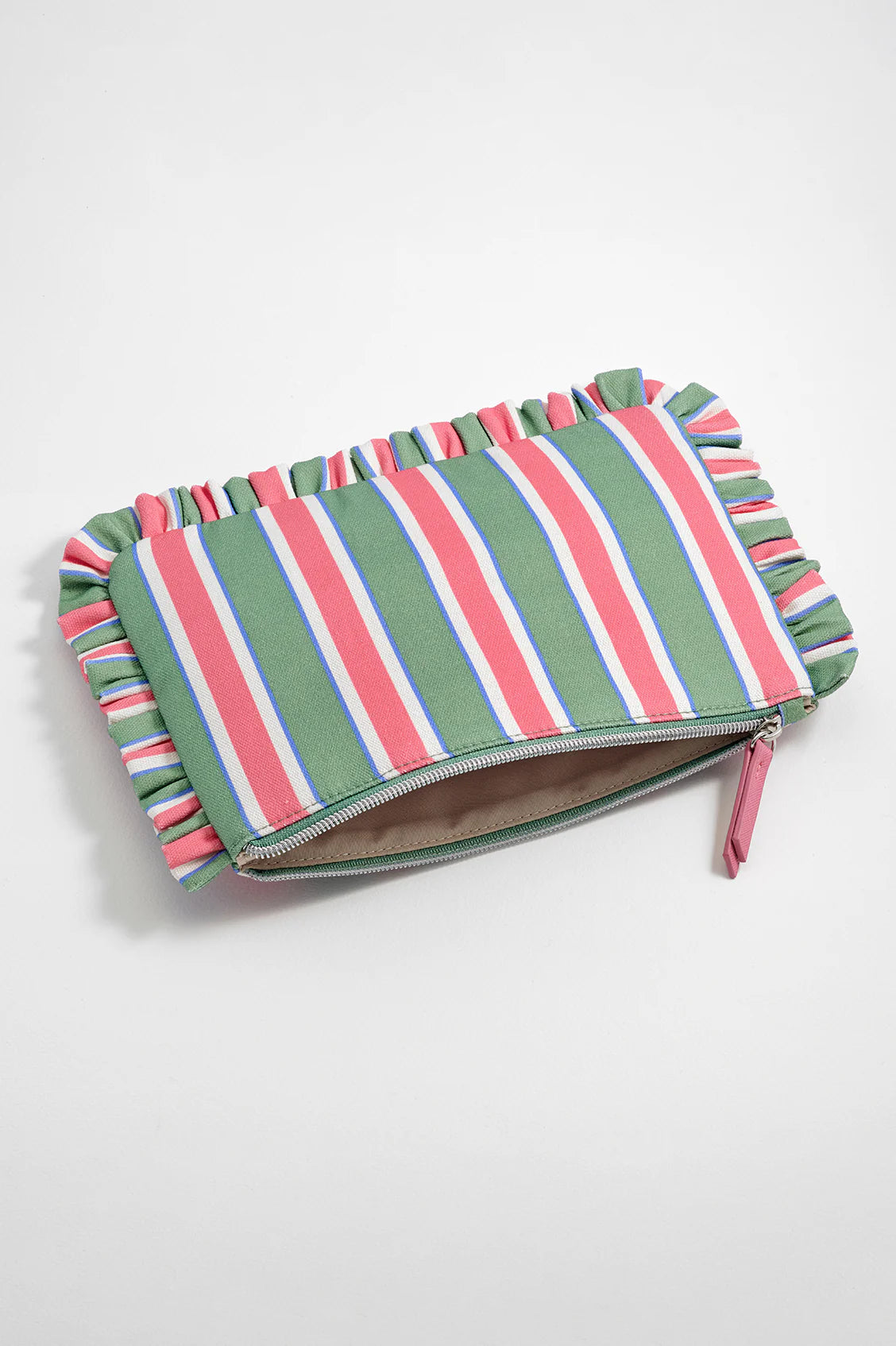 Estella Bartlett Green Stripe Frill Pouch