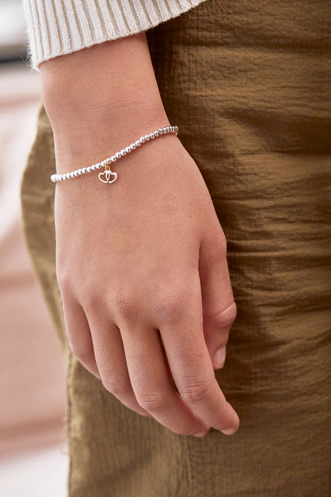 Double Heart Sienna Bracelet - Gold Plated