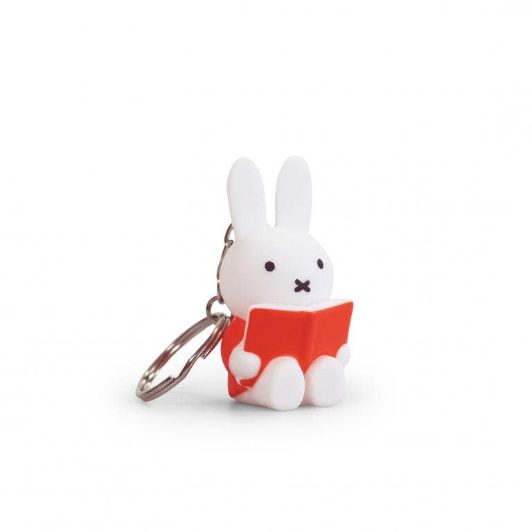 Miffy with Book Keyring - Red - 6cm