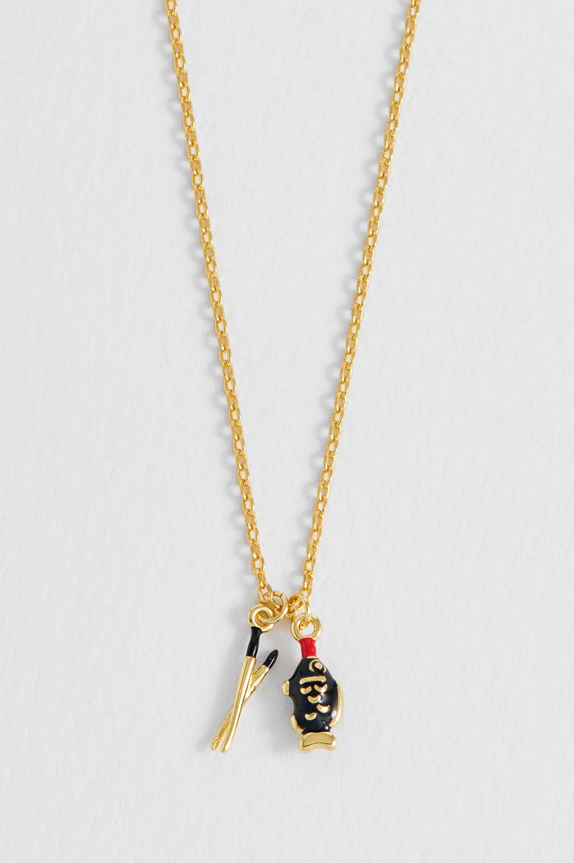 Estella Bartlett Soy Sauce and Chopstick Charm Necklace