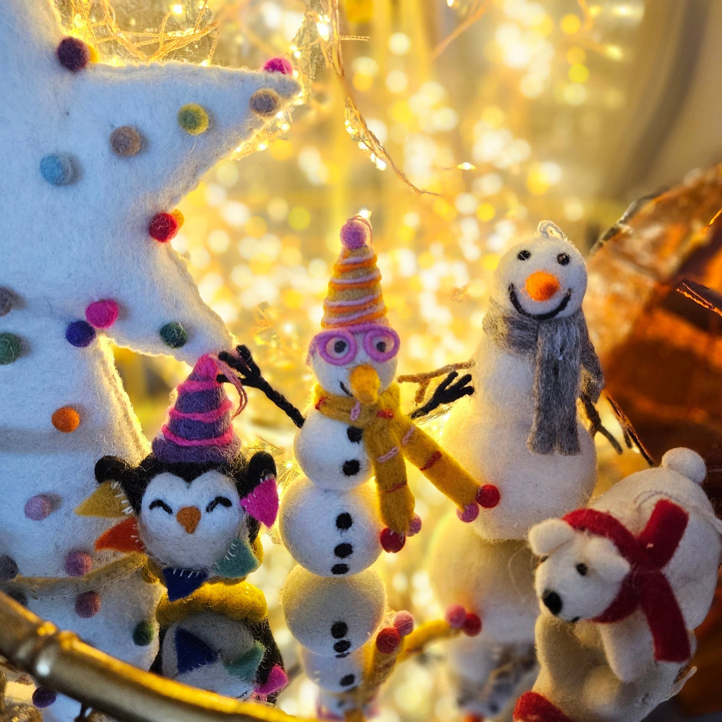 Handmade Felt Party Penguin Hanging Decoration