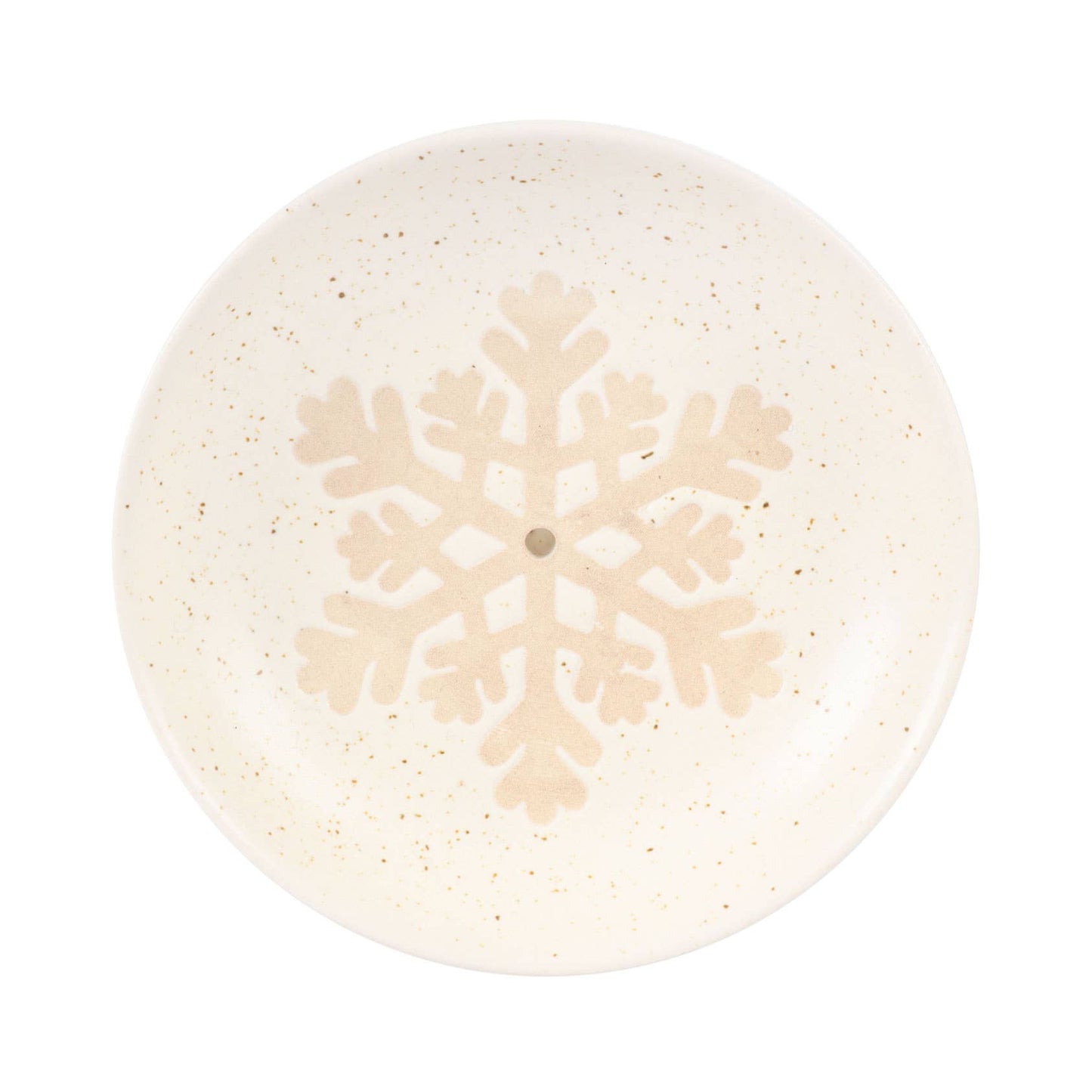 Winter Snowflake Ceramic Christmas Incense Holder Plate