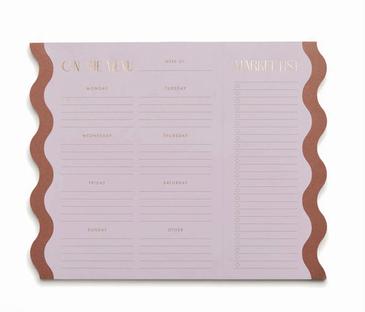 Meal planner notepad with magnets