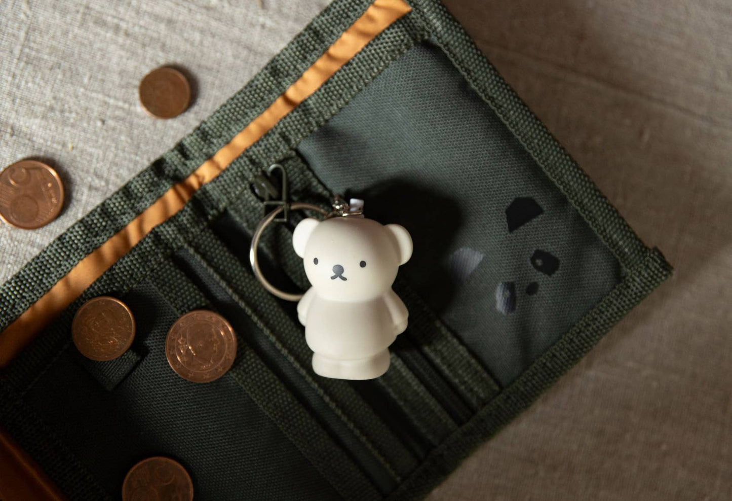 Miffy Boris Bear Keyring - Sand Beige - 4.5cm