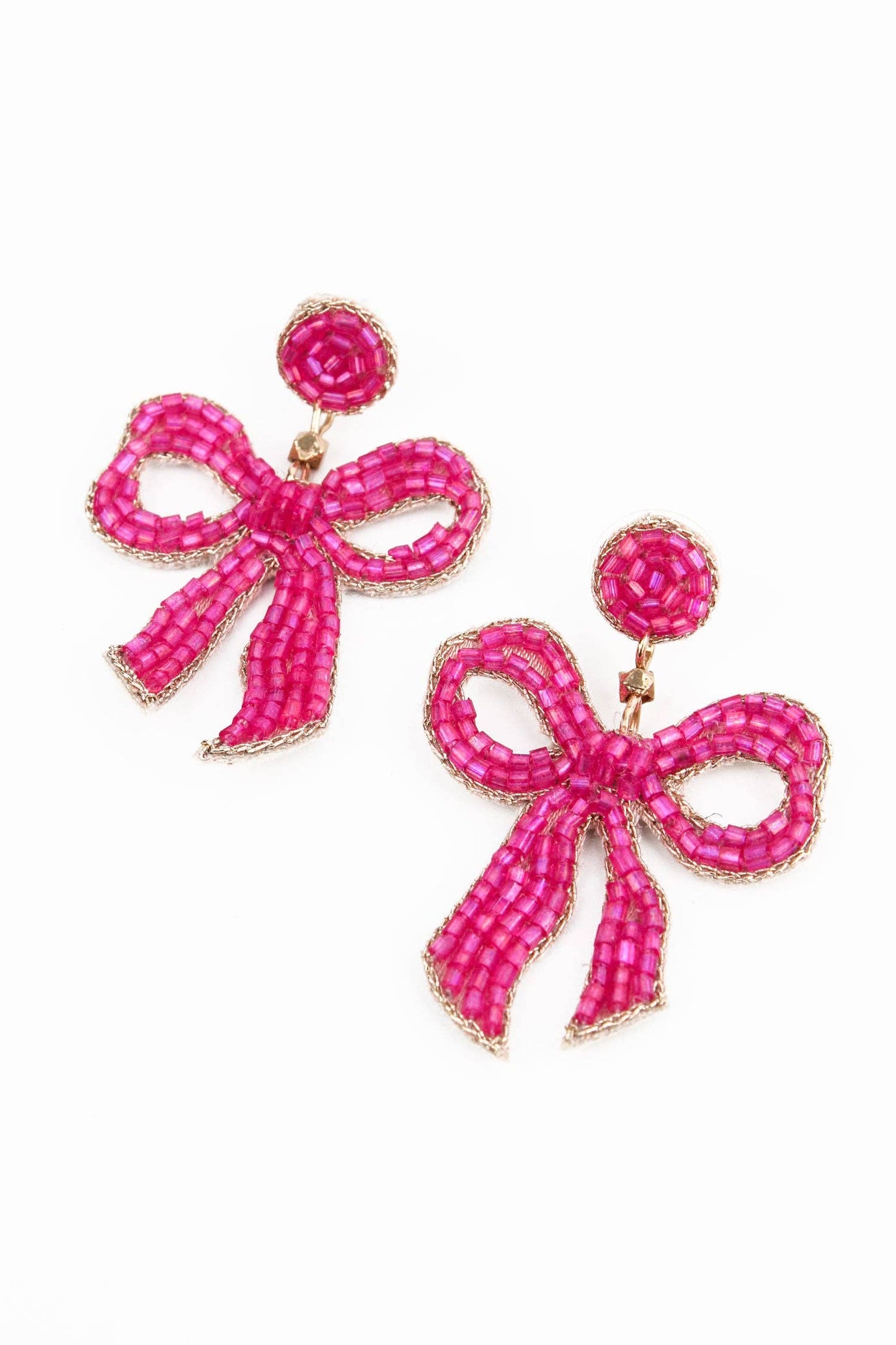 PINK BOW EARRINGS