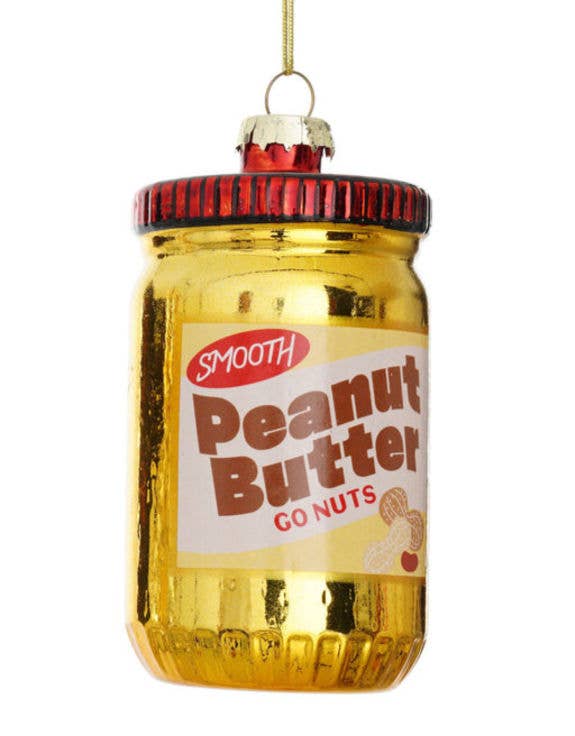 Peanut Butter Decorative Glass Hanging Ornament