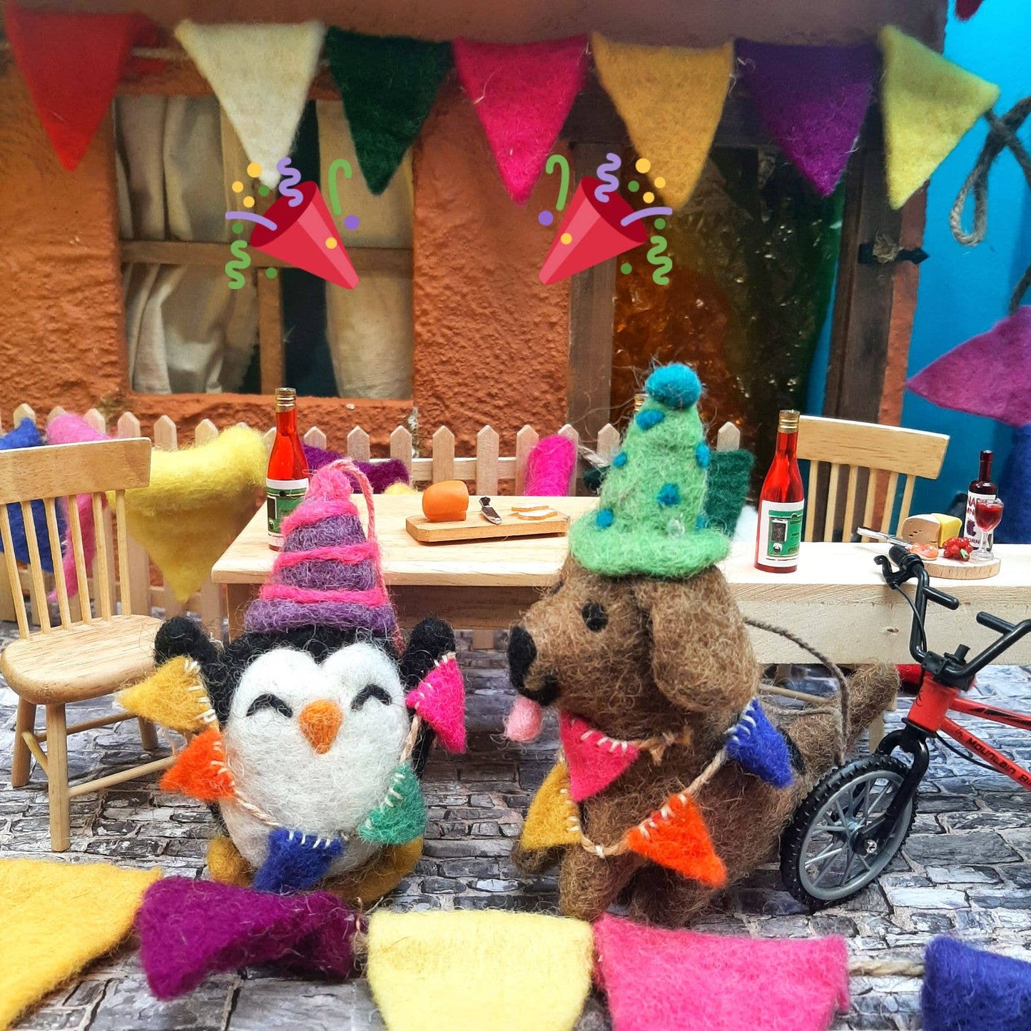 Handmade Felt Party Penguin Hanging Decoration