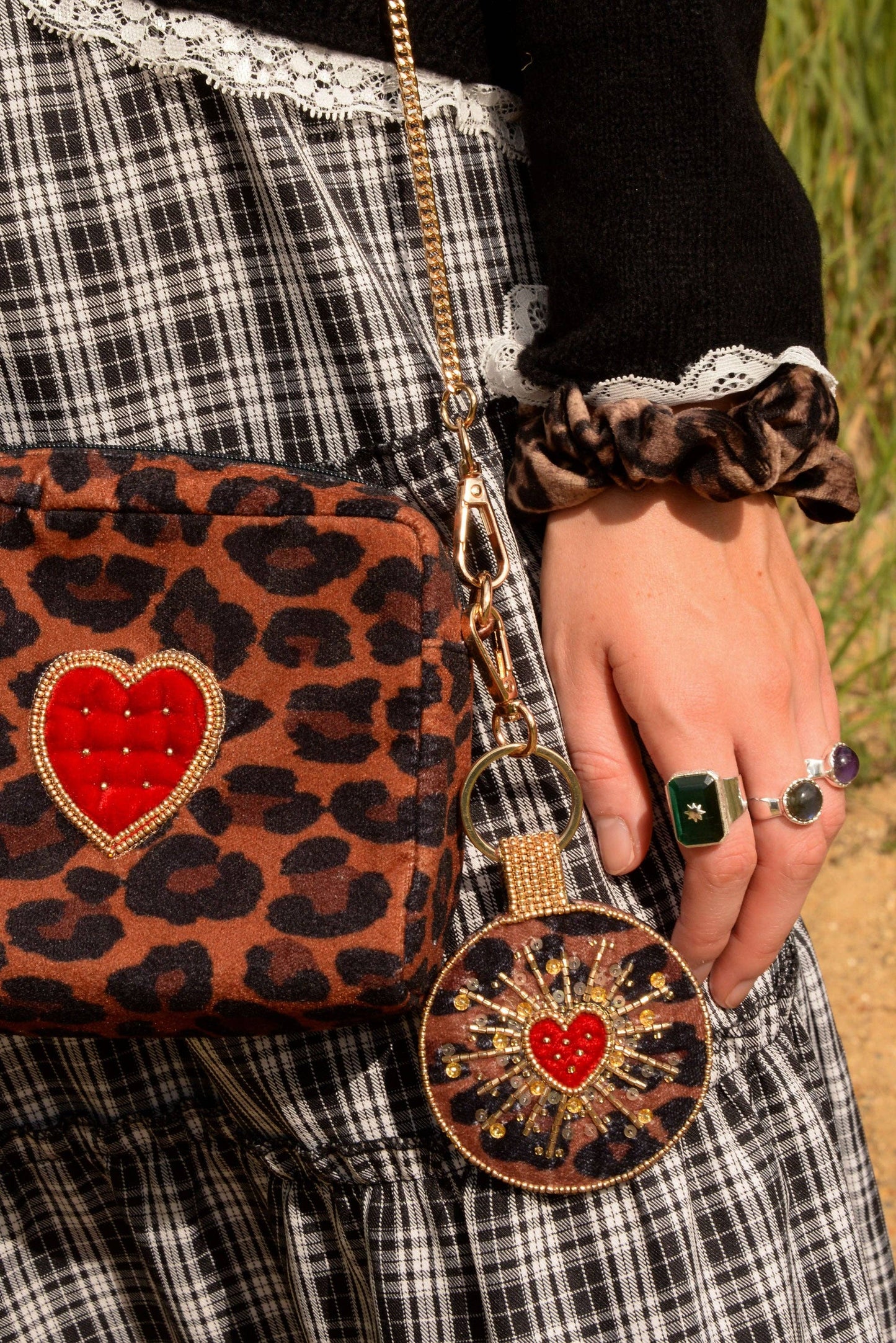 LEOPARD HEART BAG