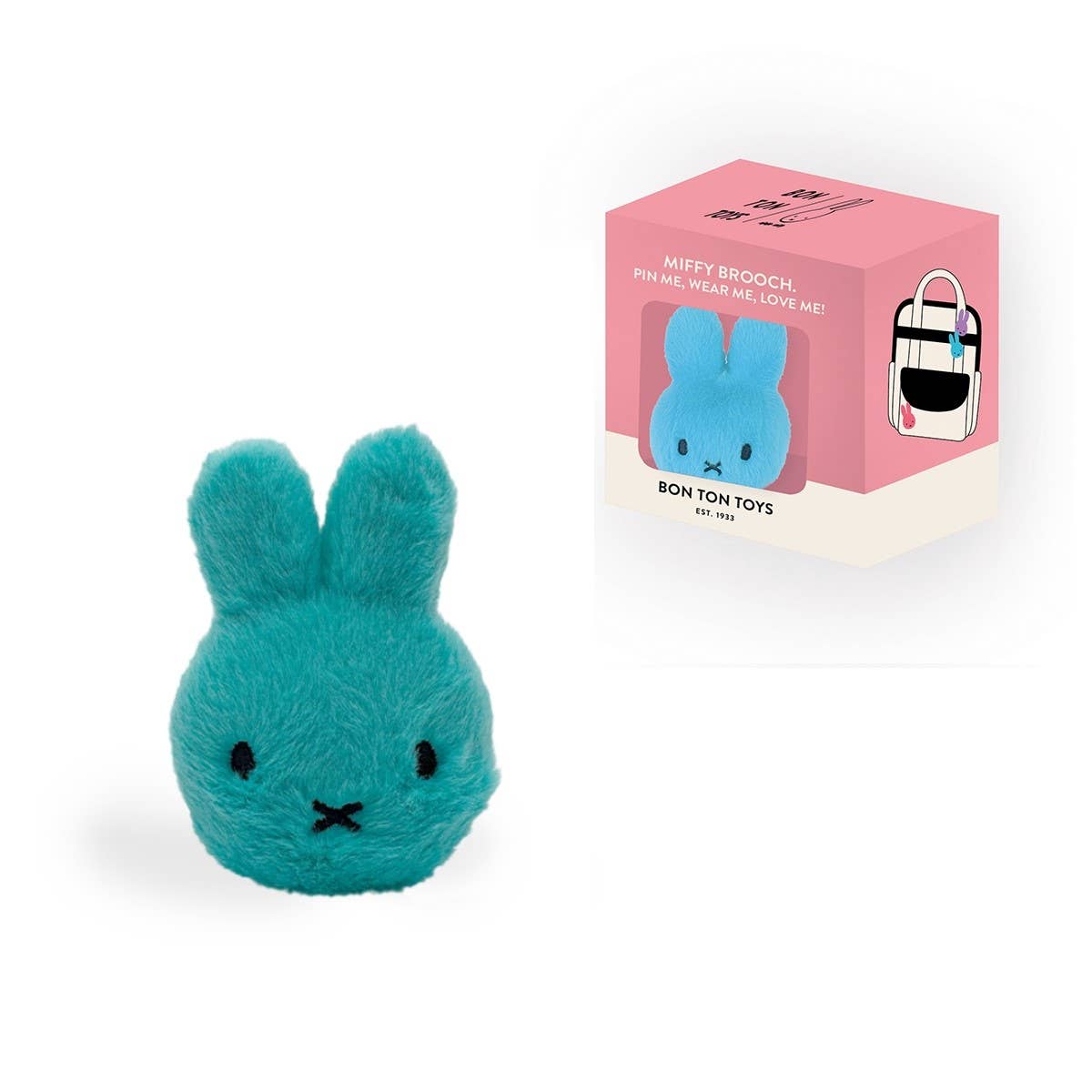 Bon Ton Toys Miffy Fuzzy ECO Brooch in Giftbox Teal