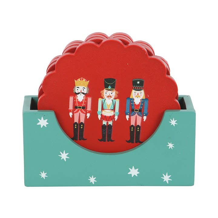 Nutcracker Christmas Coaster Set