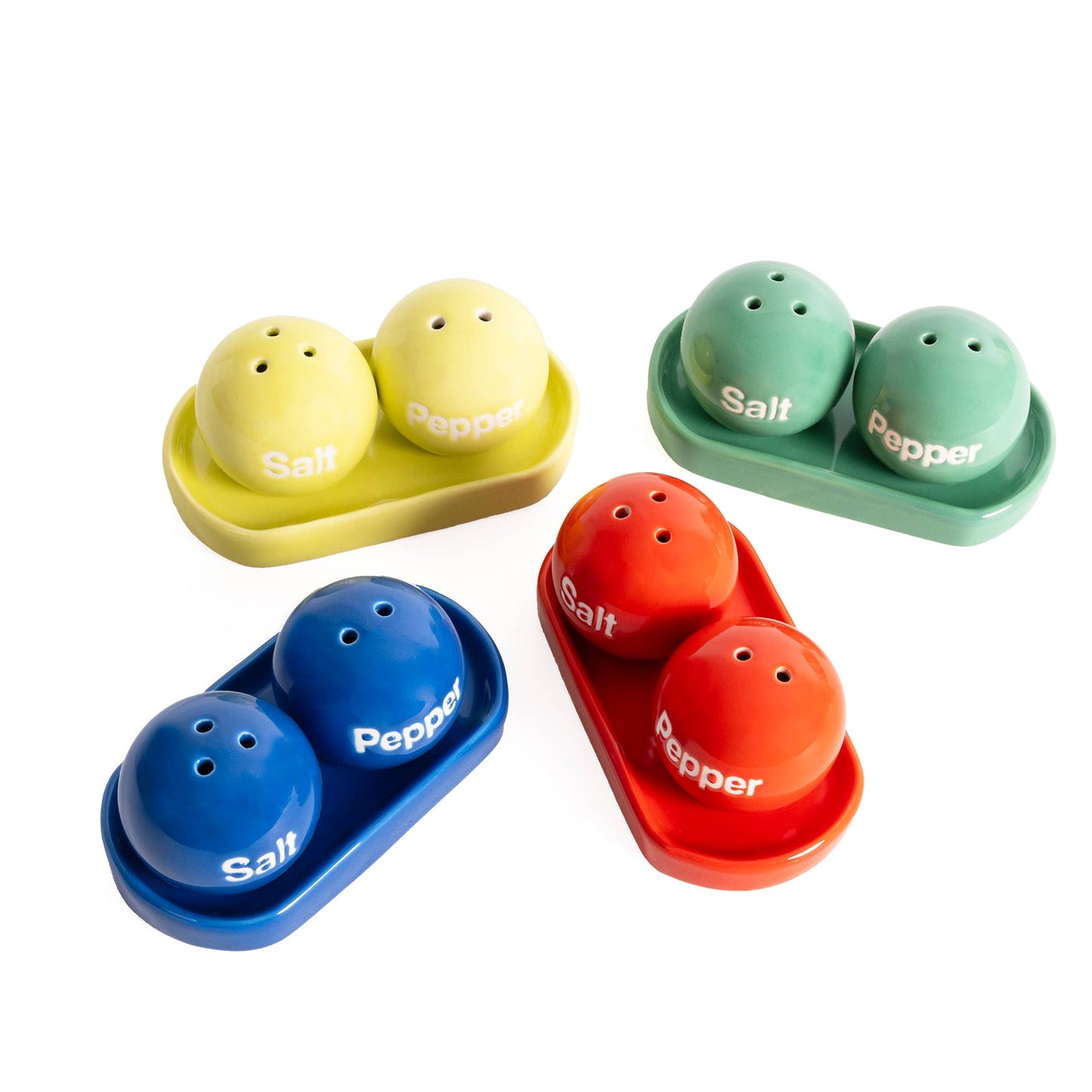 Helio Ferretti Blue Salt & Pepper Set on Tray