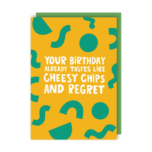 Cheesy Chips Birthday Card: Cellophane