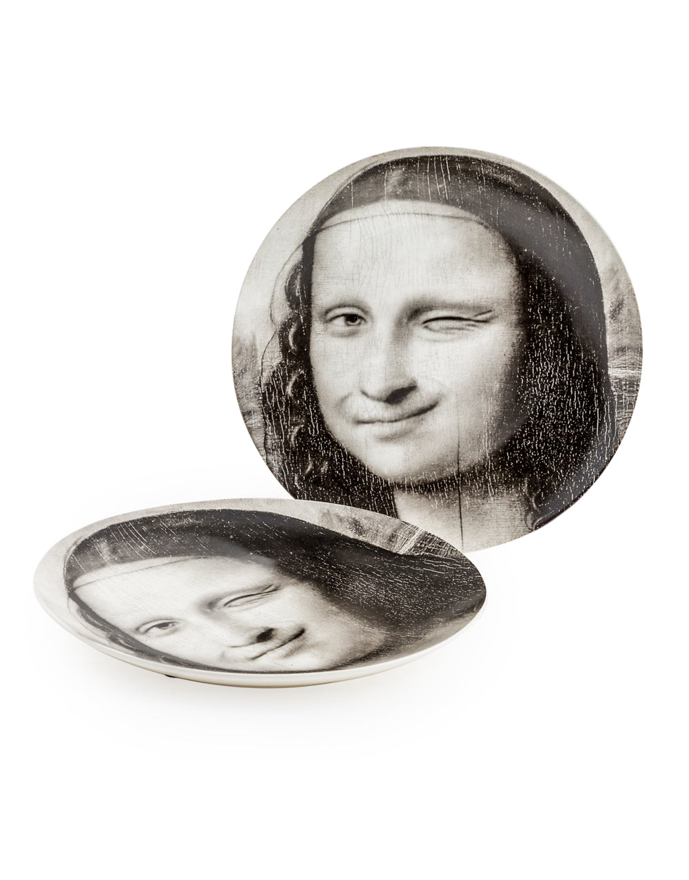 Mona Lisa Face Ceramic Plate - 10inch