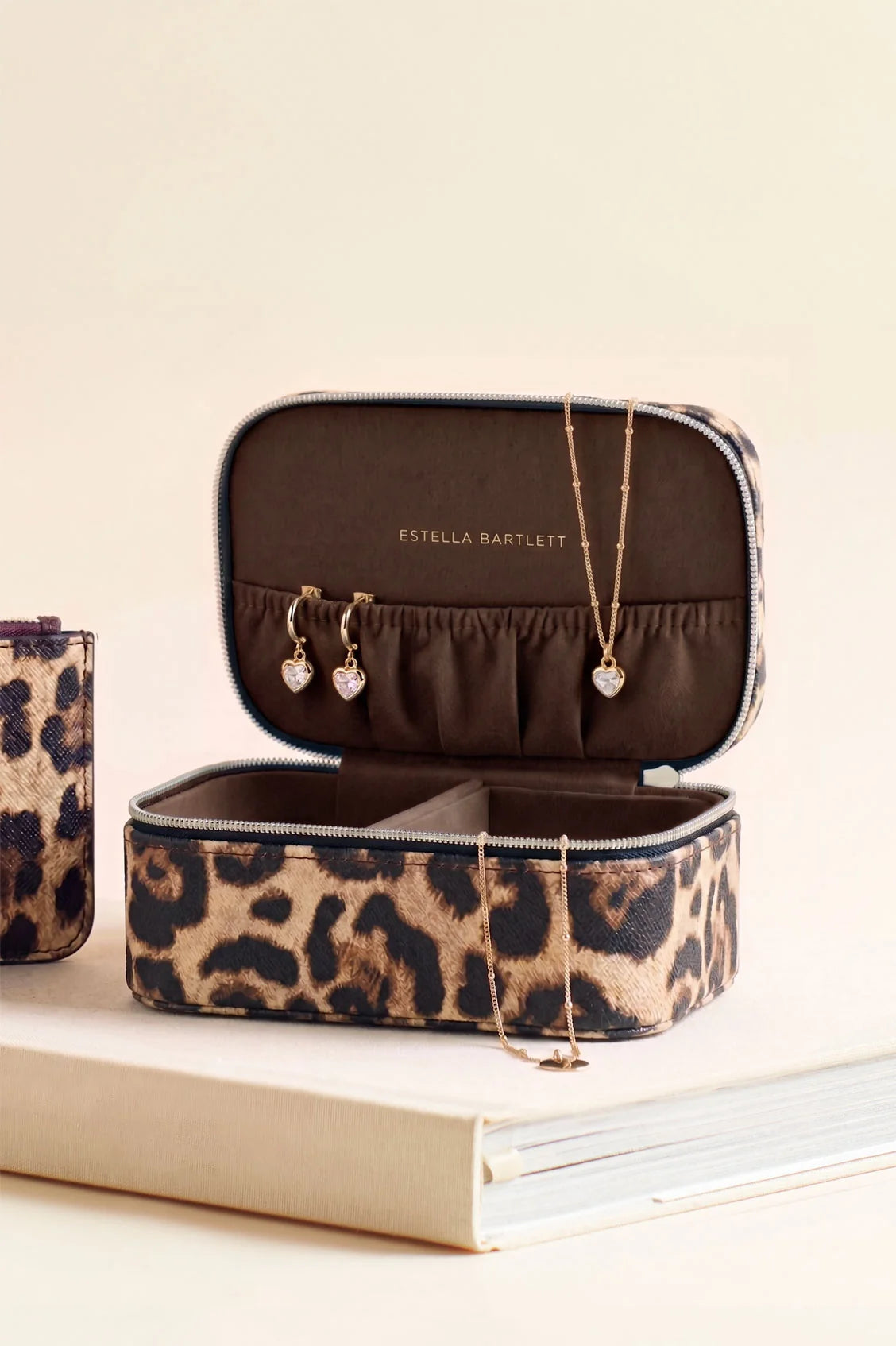 Estella Bartlett Leopard Canvas jewellery box