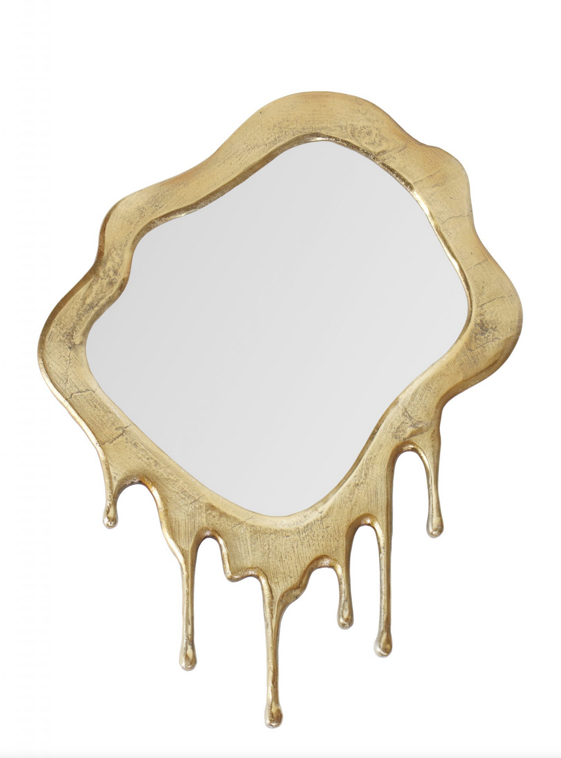 Large Gold "Dali" Drip Wall Mirror