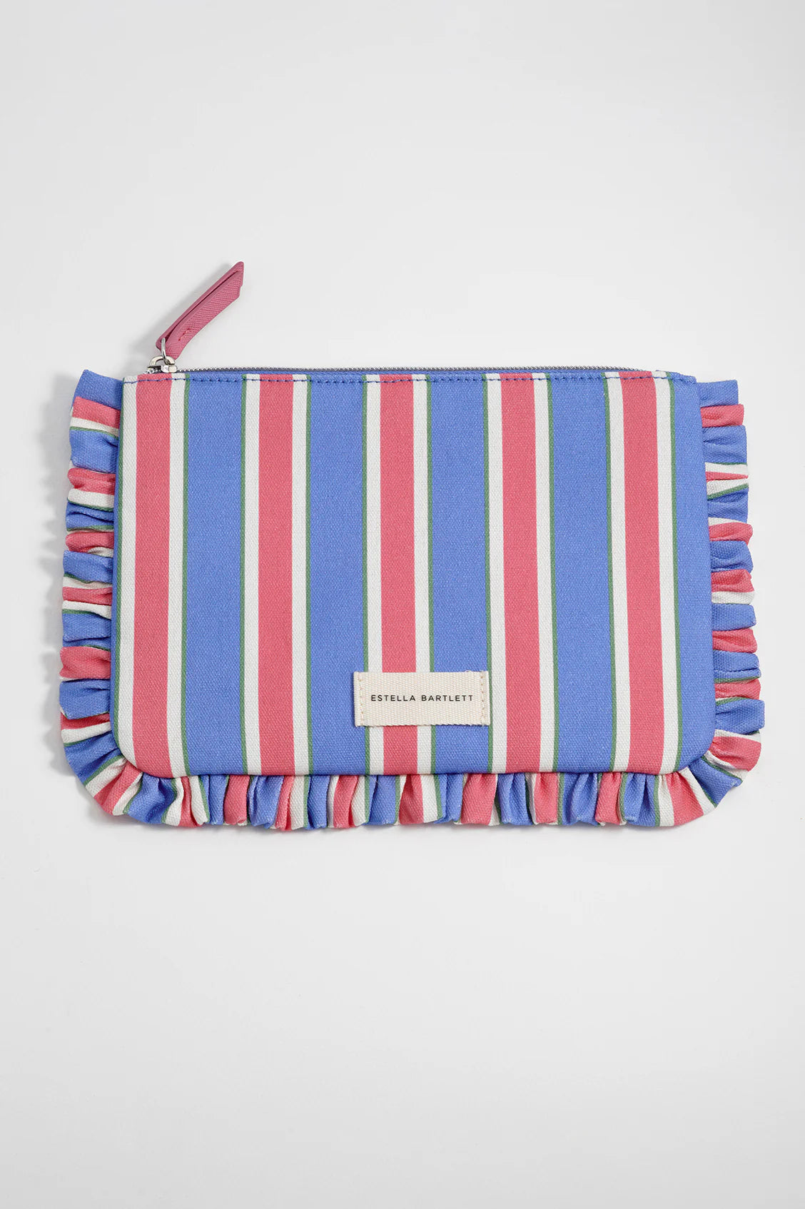 Estella Bartlett Blue Stripe Frill Pouch
