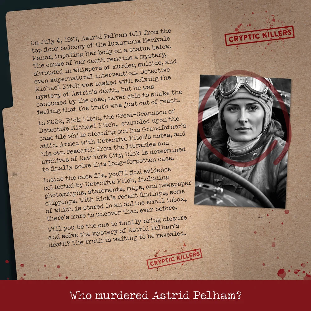 Cryptic Killers Unsolved Murder Mystery Game