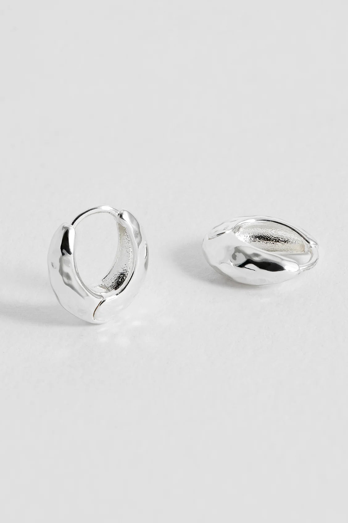 Estella Bartlett Hammered Huggie Hoops