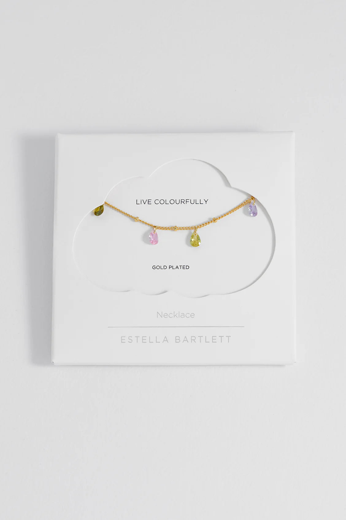 Estella Bartlett Multi CZ Pear Drop Necklace
