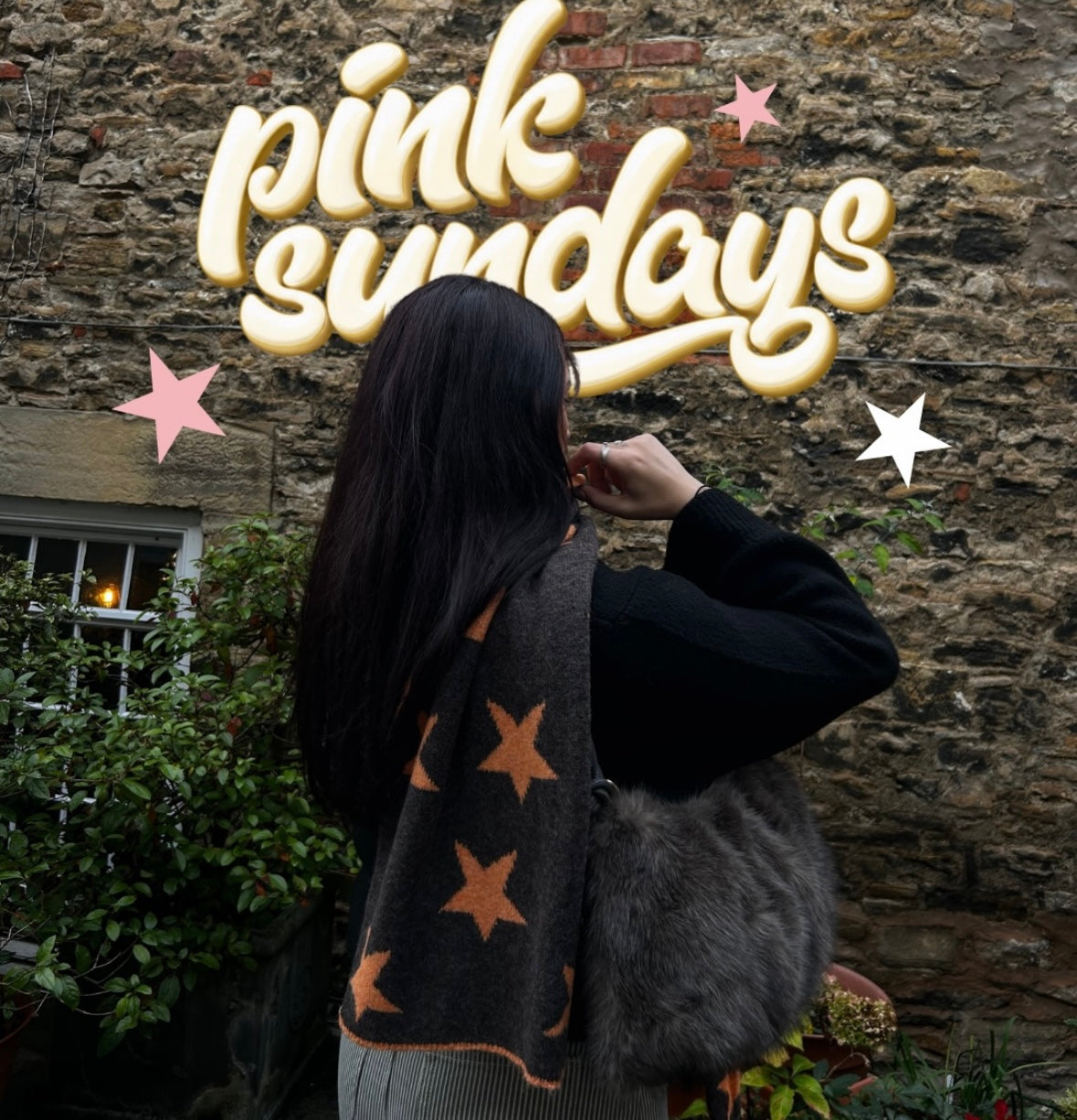 Star scarf in Orange and Marl