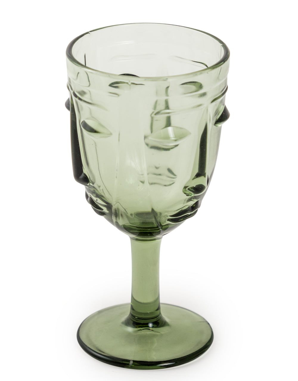 Set of 6 Art Deco Face Wine Glasses