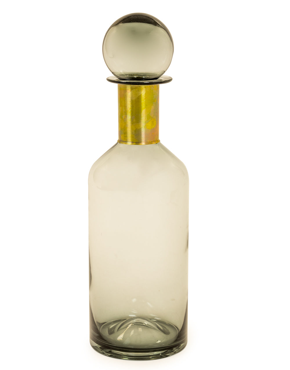 Tall Smoke Grey Apothecary Glass Bottle