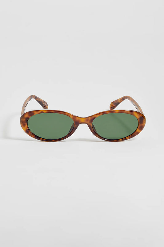 Estella Bartlett Brown Tortoise Barcelona Oval Sunglasses