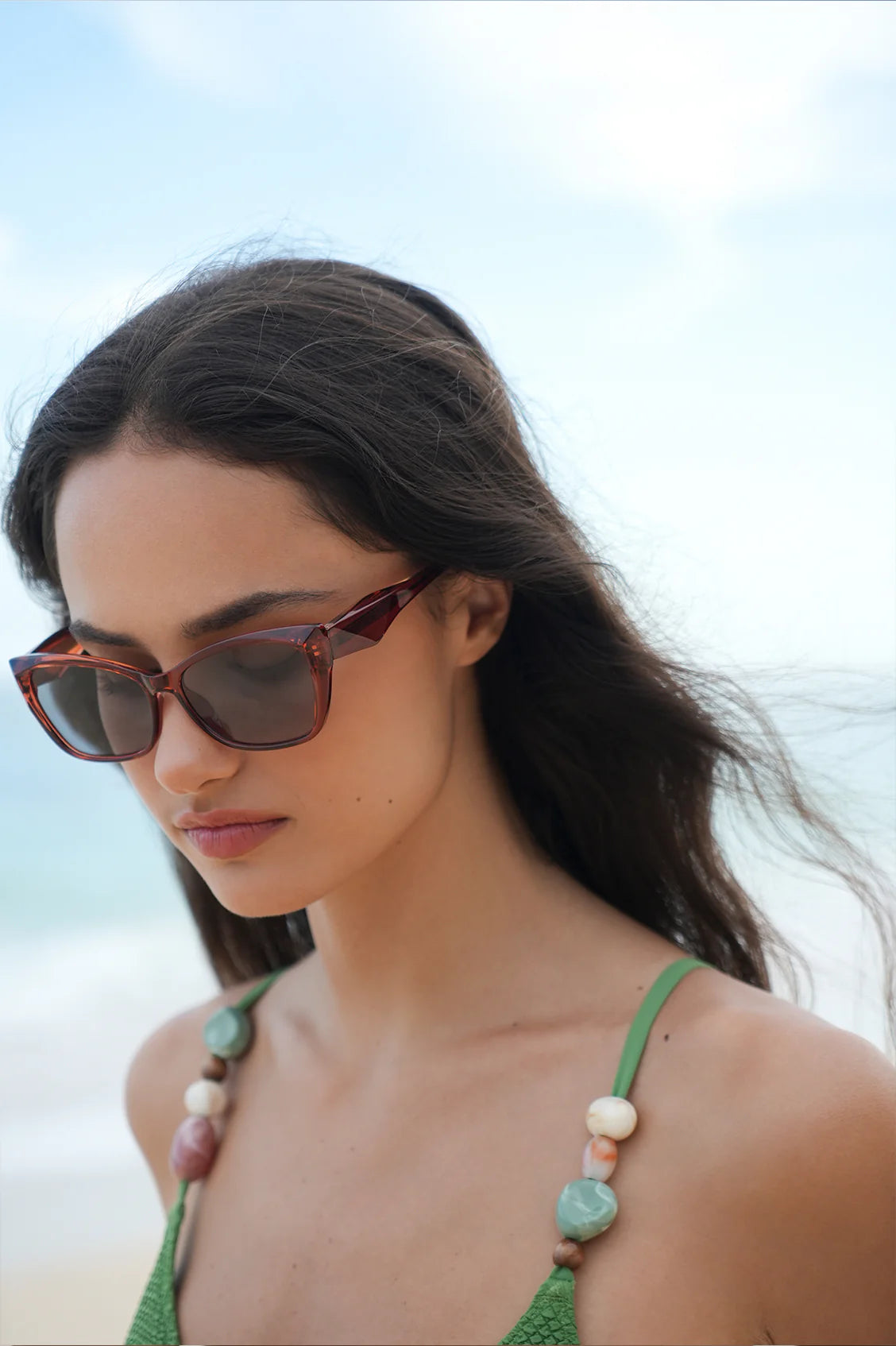 Estella Bartlett Burnt Orange Sydney Sunglasses