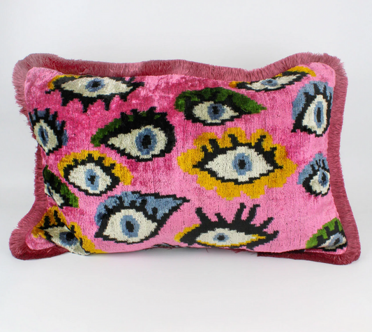Velvet Pink Eye Cushion