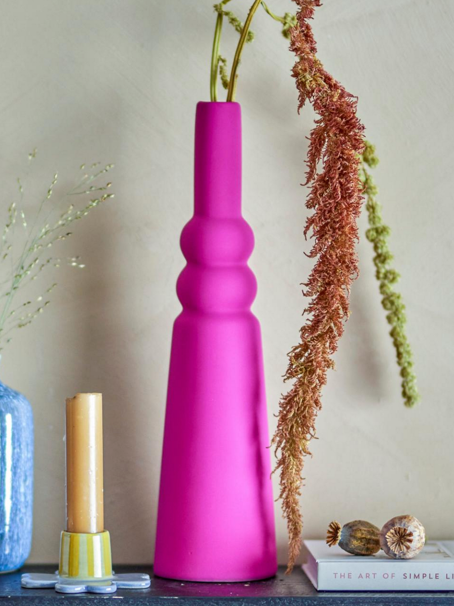 Isolde Bright Pink Stoneware Vase (tall)