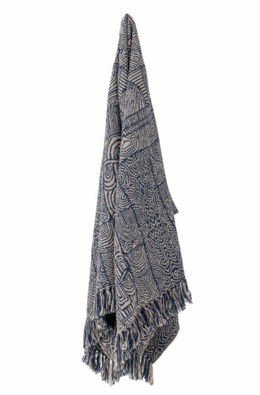 Bresso Blue Recycled Cotton Throw