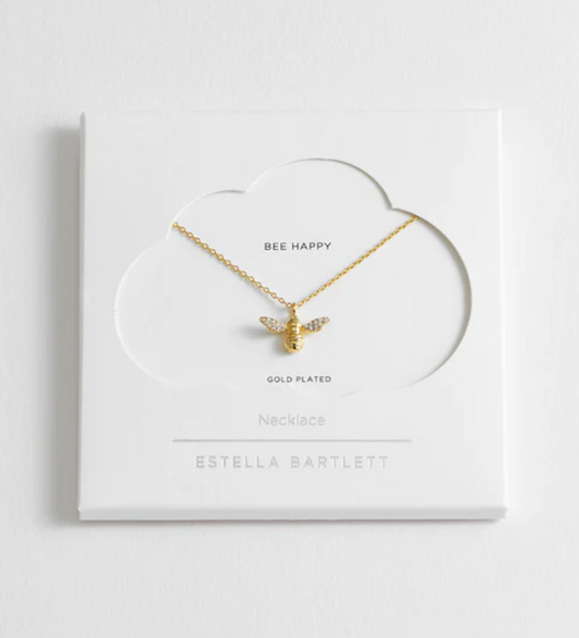 Estella Bartlett Bee Sparkle Wings Gold Plated Necklace