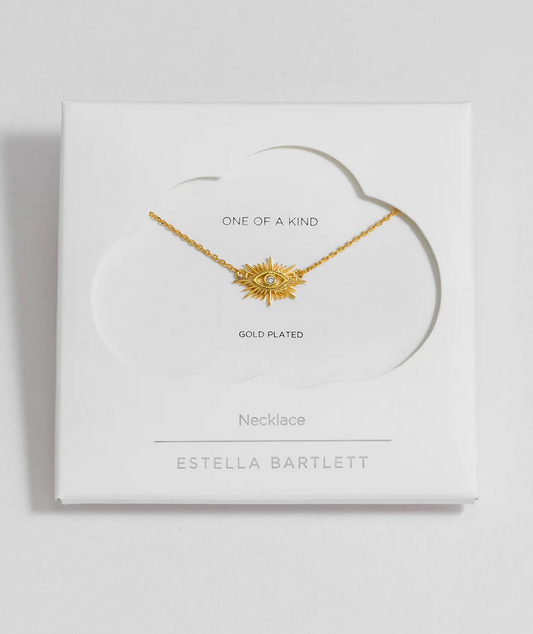 Estella Bartlett Eye Burst Cz Gold Plated Necklace