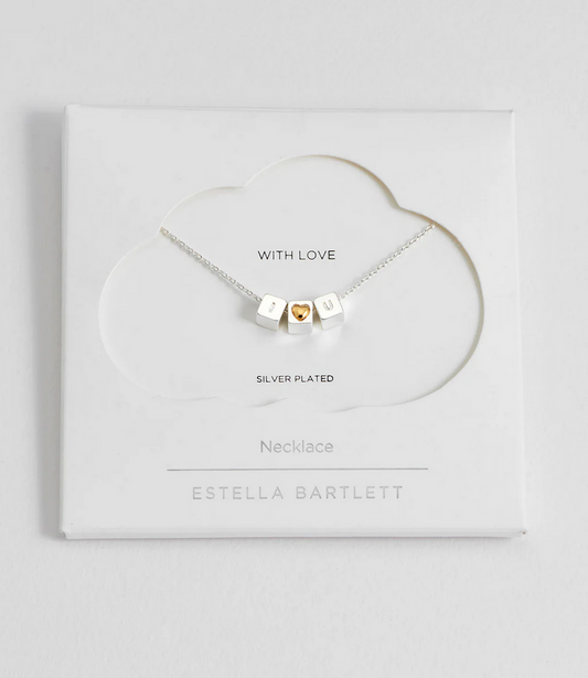 Estella Bartlett I <3 U Silver Plated Necklace