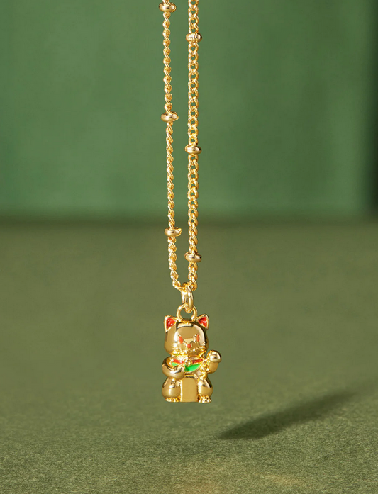 Estella Bartlett Lucky Cat Necklace