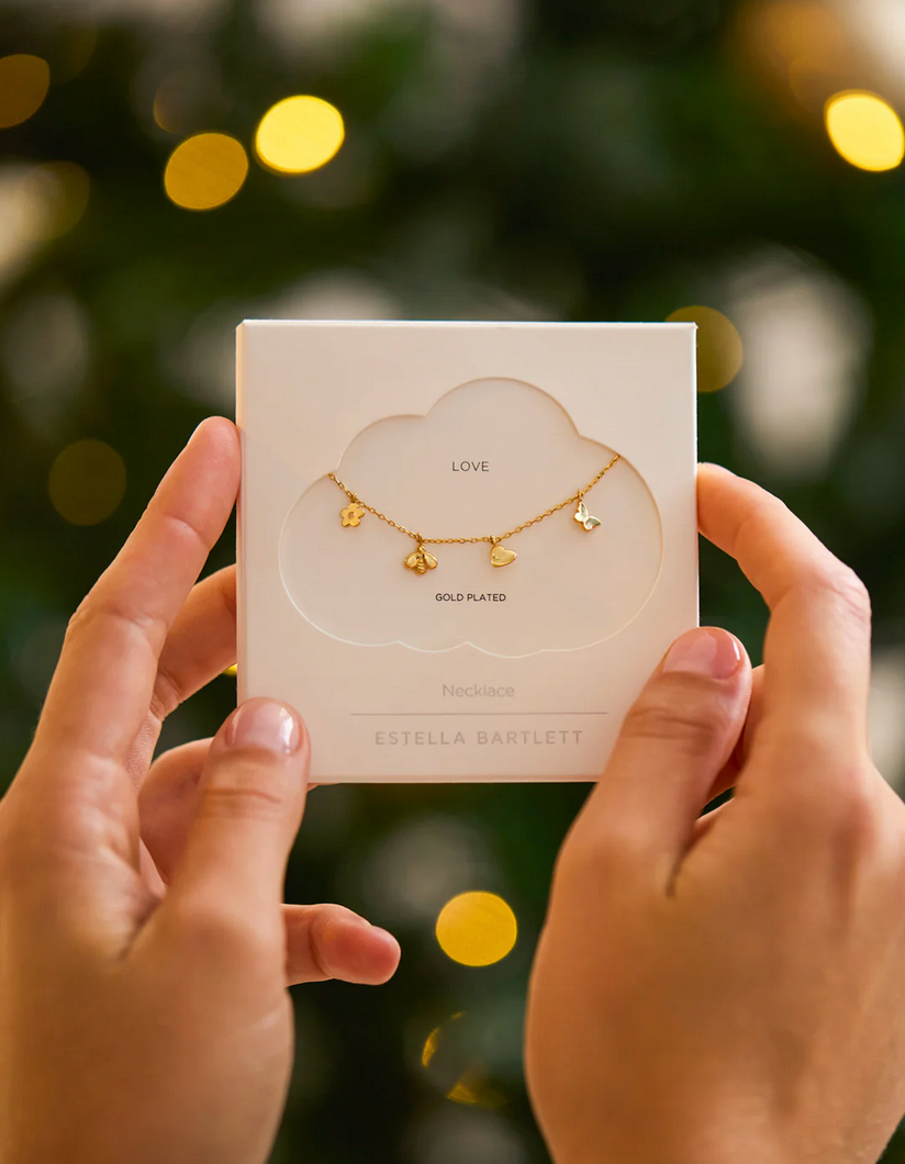 Estella Bartlett Bee and Butterfly Gold Plated charm Necklace