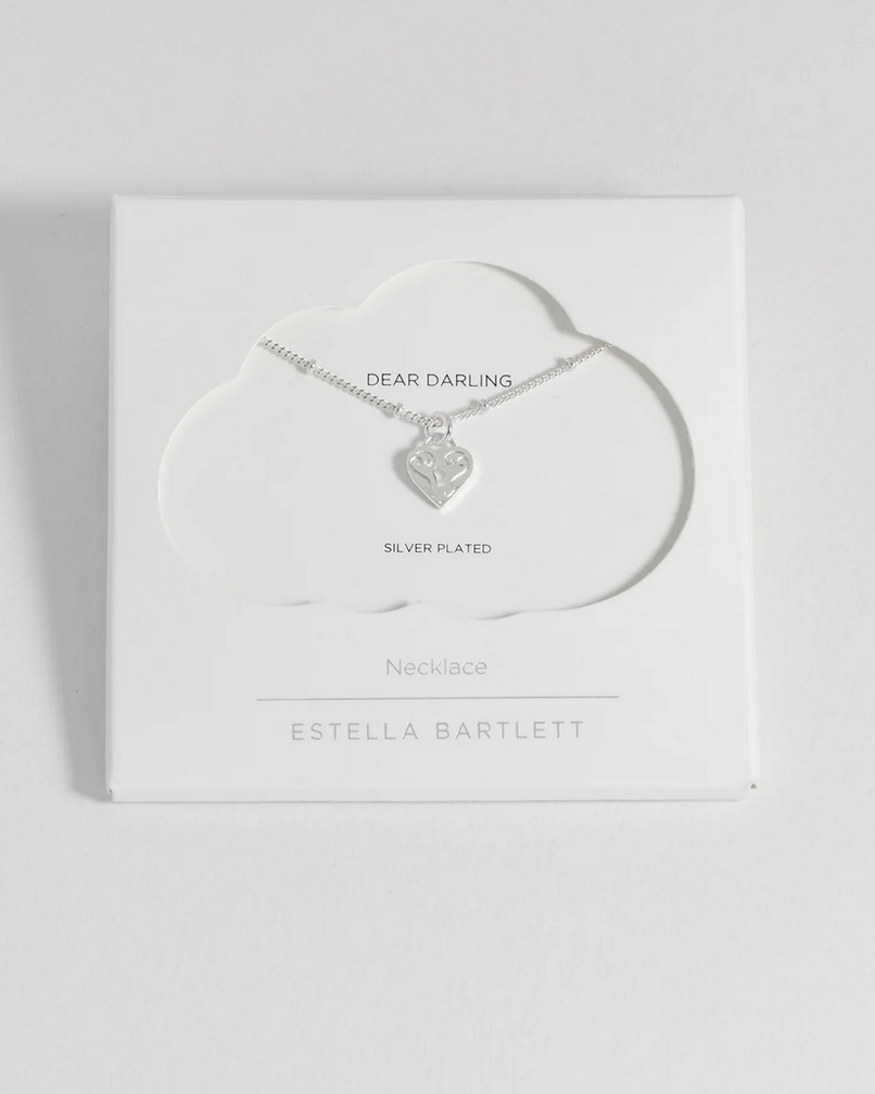 Estella Bartlett Silver Heart Padlock Necklace