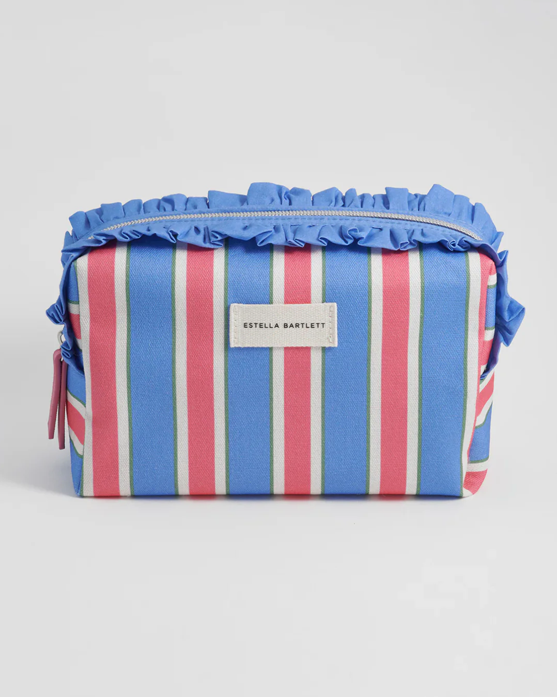 Estella Bartlett Frill Blue Stripe Wash Bag