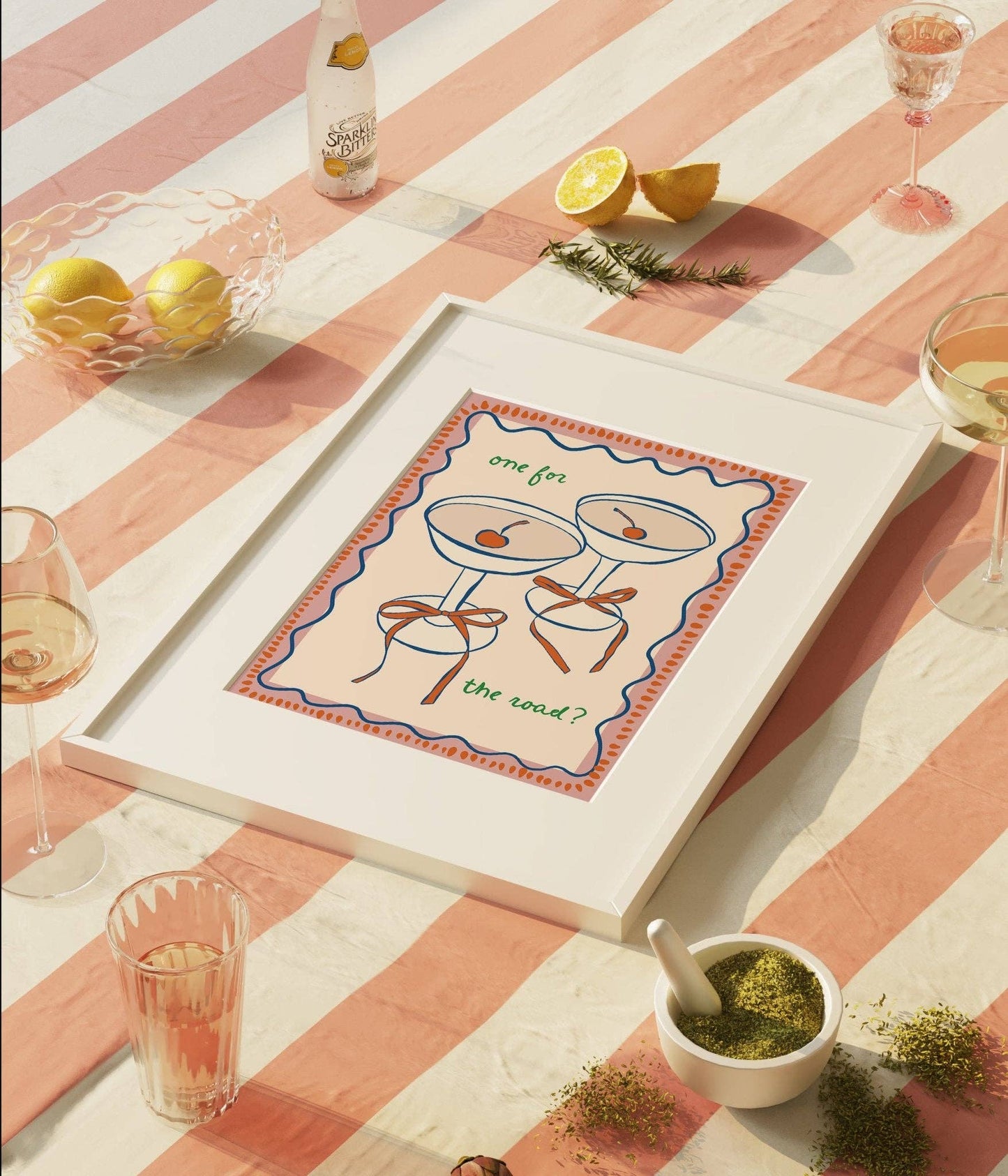 One For The Road Kitchen Aesthetic Print: A4