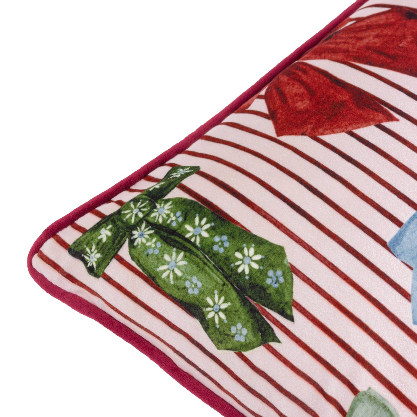 Noortje Bows Printed Cushion Silk Pink: Silk Pink / Polyester Filled / 45 x 45cm